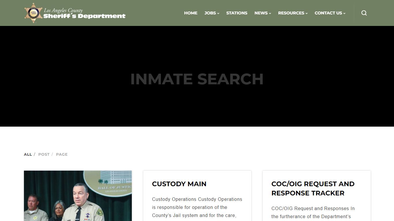 inmate search - Los Angeles County Sheriff's Department